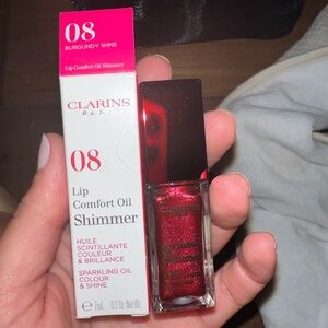 NWT Clarins Lip Comfort Oil Shimmer - burgundy wine